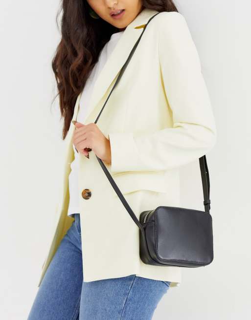 ASOS DESIGN - Camera bag a tracolla in pelle