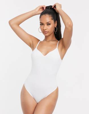 white sweetheart bodysuit