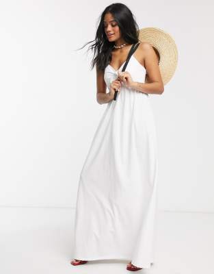 asos white long dress