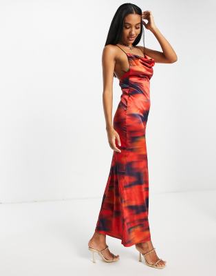 asos smudge print dress