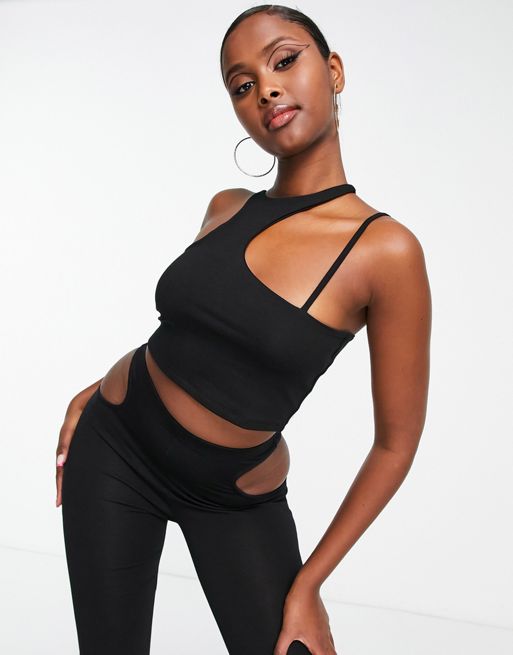 Cutout Cropped Top and Leggings Set