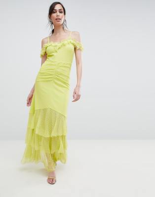 asos lime green dress