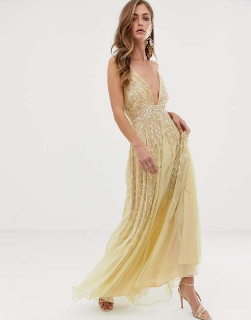 Asos design embellished 2025 cami maxi dress