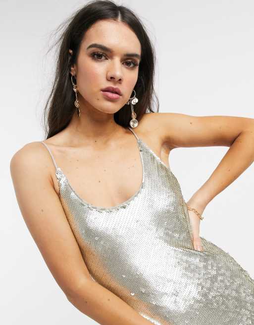 asos design embellished maxi dress ASOS DESIGN oversized floral embellished sequin maxi dress with bust cup  detail in light khaki green