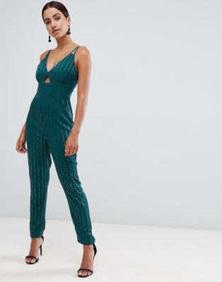 asos teal jumpsuit