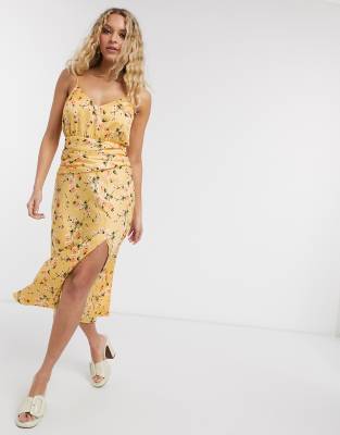 maxi dress with ruched waist