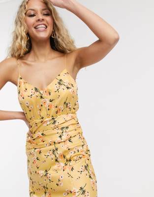 maxi dress with ruched waist