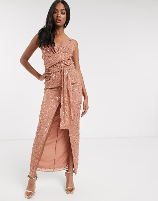 Asos sequin outlet maxi