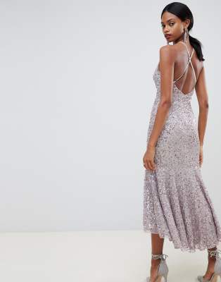 sequin midaxi dress