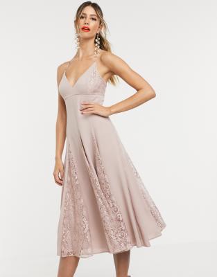 asos design cami midi dress
