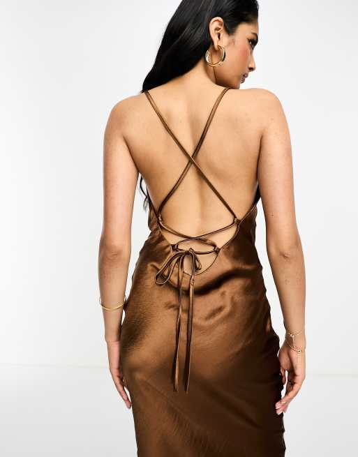 Bra-In Silk Cami Midi Dress