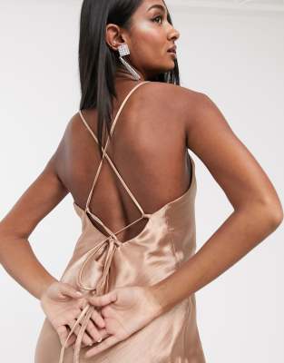 asos navy slip dress