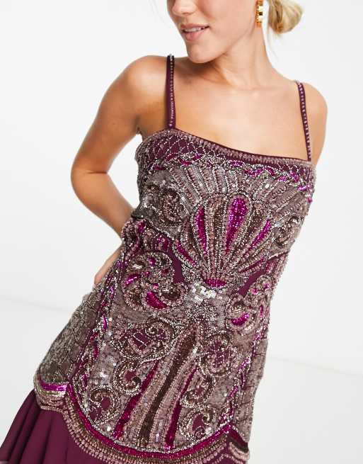 Ruffle Hem Sequin Cami Dress