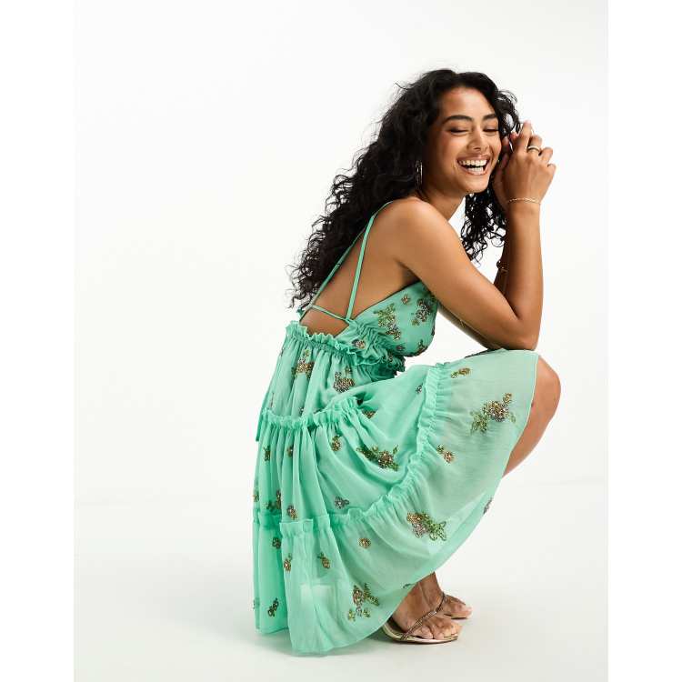 Run away with hotsell me embroidered midi dress