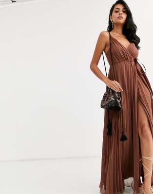 asos pleated maxi dress