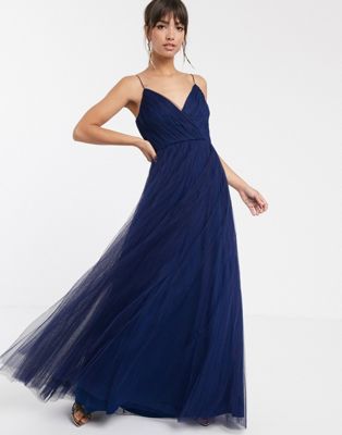 asos navy blue dress