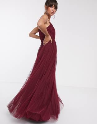 oxblood red bridesmaid dresses