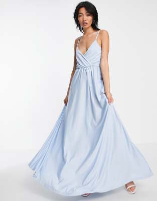 asos design blue dress