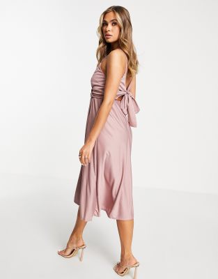 asos plunge cami midi dress