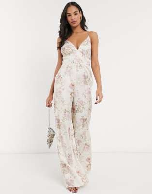 pastel floral jumpsuit