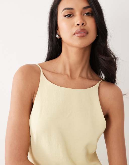 ASOS DESIGN cami scoop neck drop waist maxi dress in buttermilk, 4 of 4