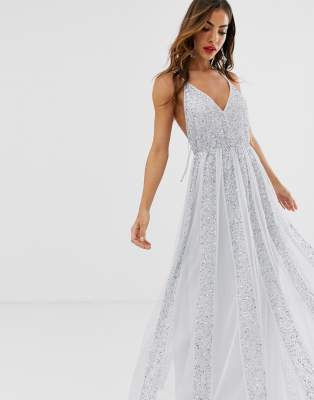 Asos design maxi dress with lace hot sale godet panels