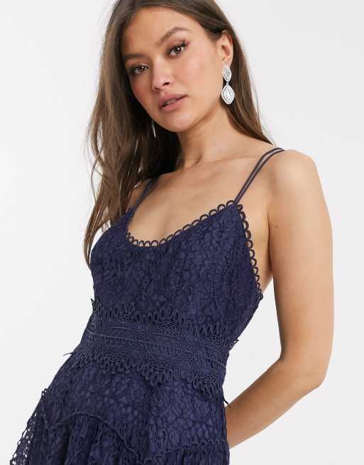 Asos design petite lace cami midi prom on sale dress