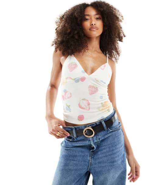 ASOS DESIGN cami top in fruit print - view 1
