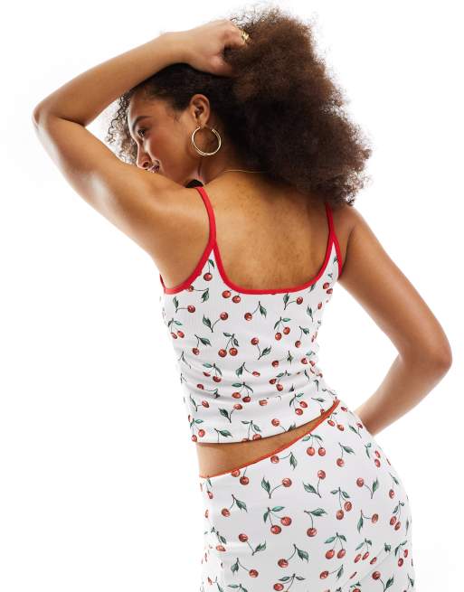 ASOS DESIGN cami top in red cherry, 4 of 4
