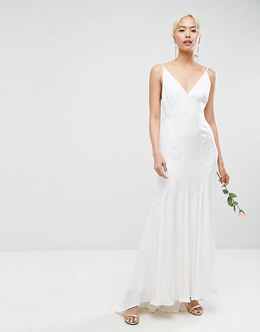 ASOS DESIGN Cami Wedding Maxi Dress With Seam Details