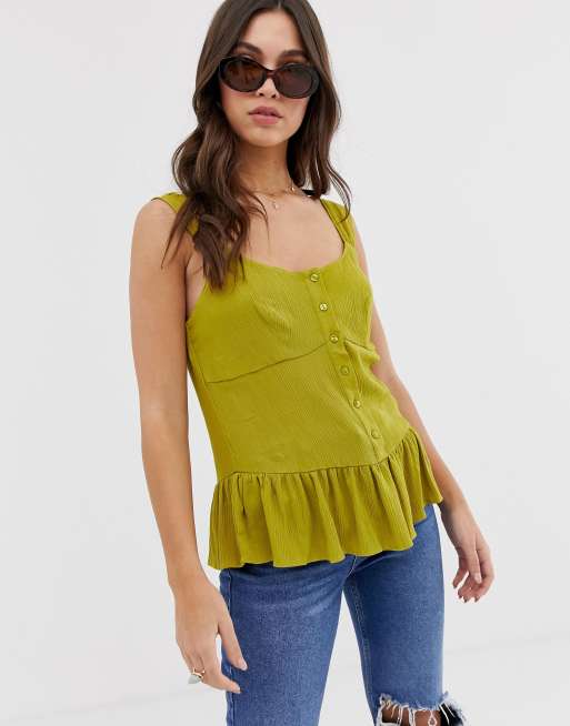 ASOS DESIGN cami with peplum