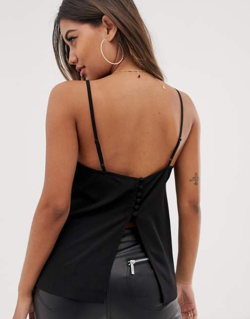 ASOS DESIGN cami with square neck with button back, 2 of 4