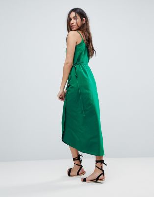 green wrap dress asos