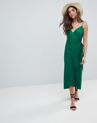 linen maxi wrap dress