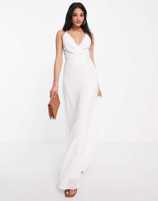 Asos cami wrap maxi dress sale