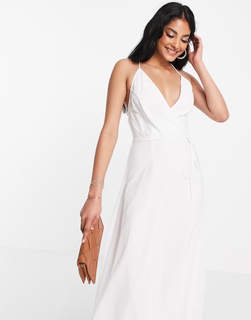 Asos design cami wrap maxi dress sale