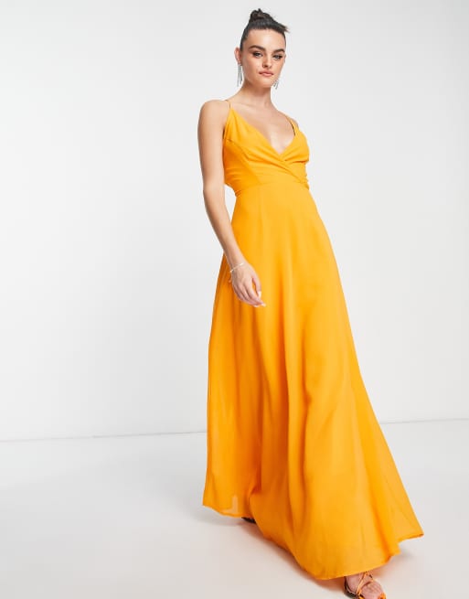 Cami wrap sale maxi dress