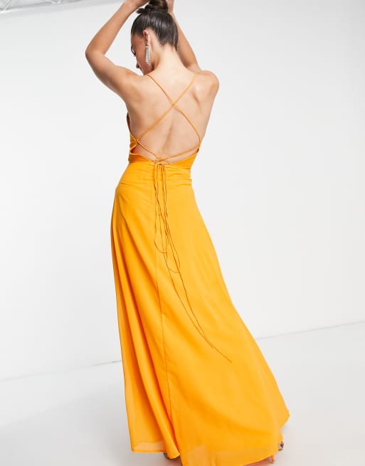 Asos backless maxi dress sale