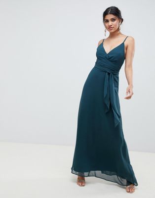ASOS DESIGN cami wrap maxi dress with 