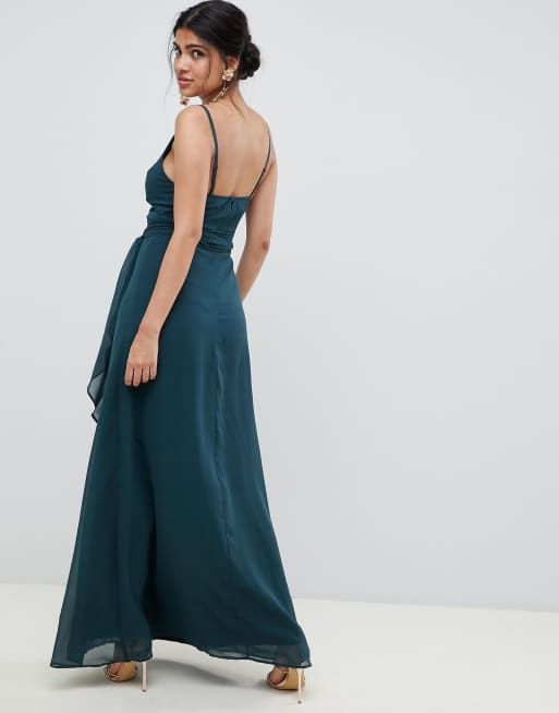 Asos design cami shop wrap maxi dress