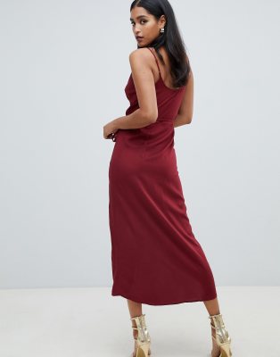 cami wrap maxi dress
