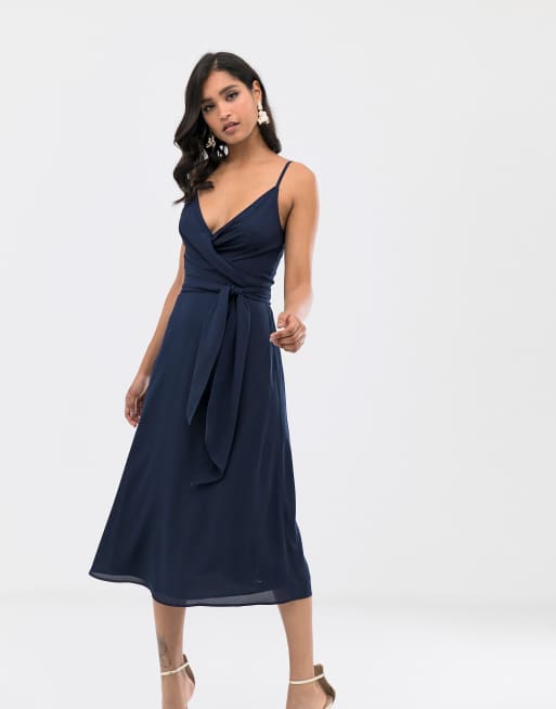 Asos cami 2025 wrap dress