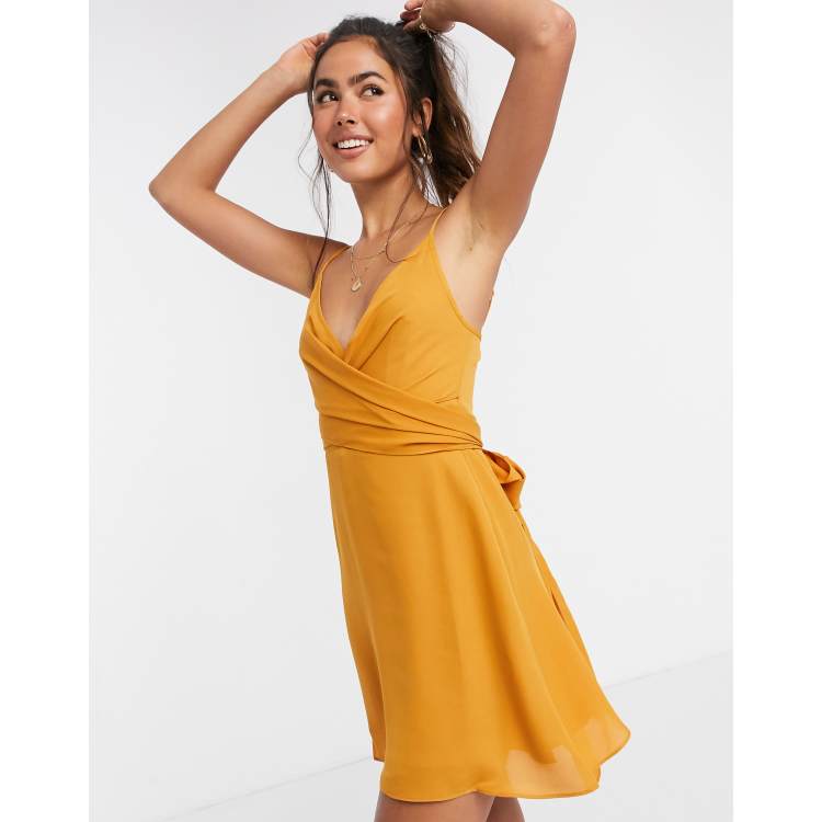 Asos design cami wrap maxi dress with hotsell tie waist