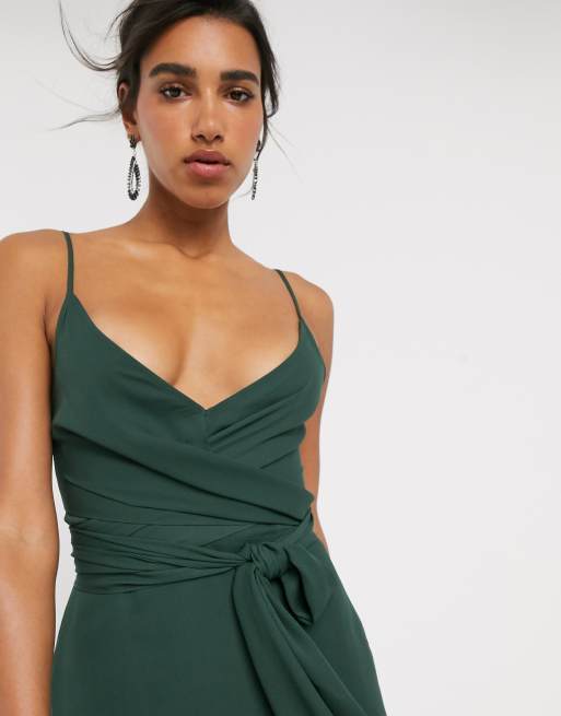 Asos cami wrap clearance dress