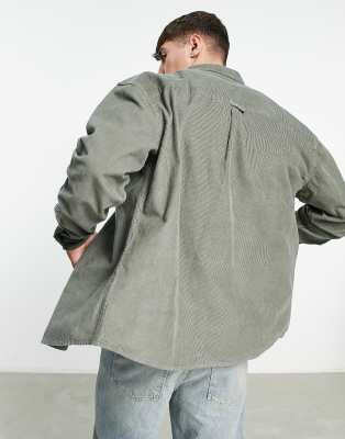Camicia a coste oversize anni'90 verde salvia - ASOS DESIGN Camicia donna  - immagine2