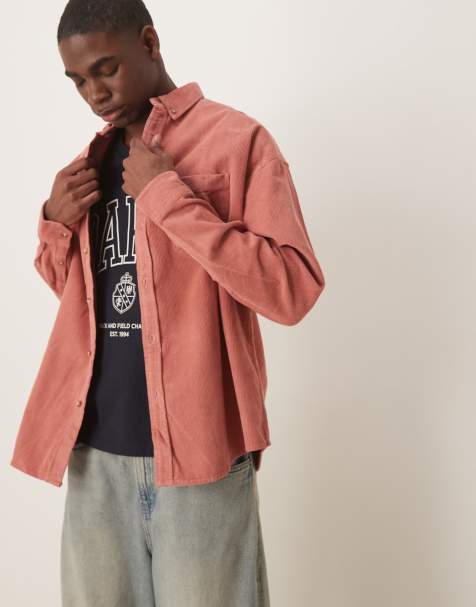 ASOS DESIGN - Camicia a coste oversize stile anni '90 rosa - view 1