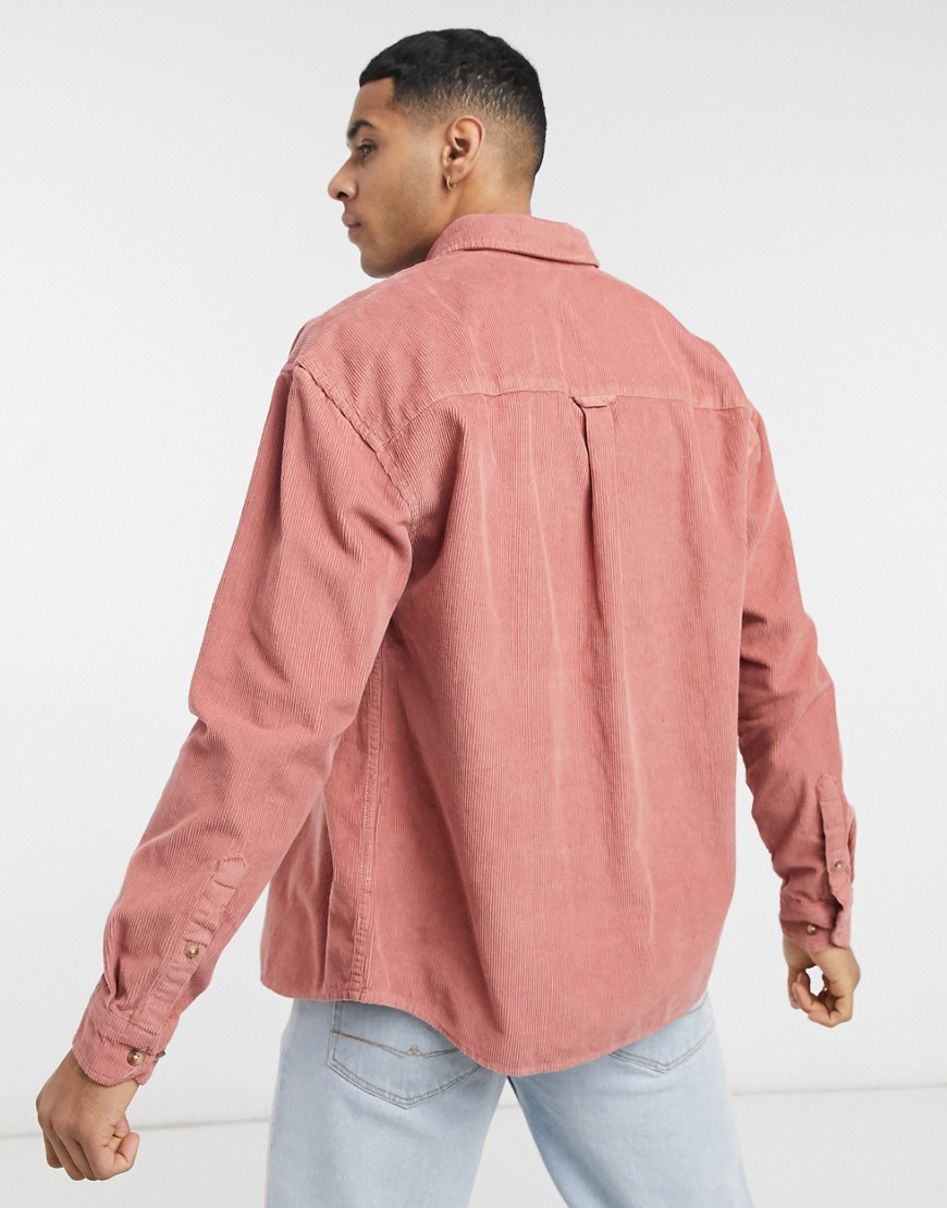 Camicia a coste oversize stile anni'90 rosa - ASOS DESIGN Camicia donna  - immagine2