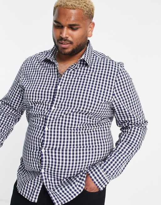 ASOS DESIGN - Camicia casual slim blu a quadri, 2 di 4