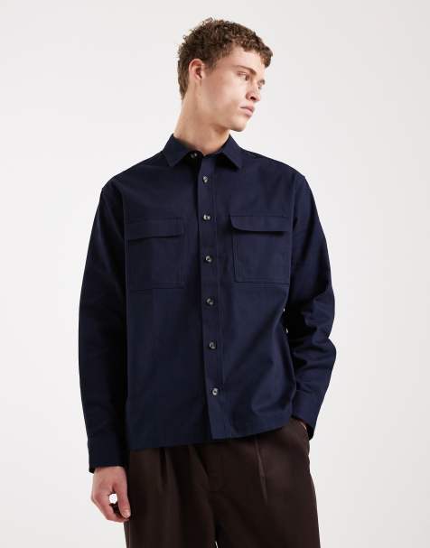 ASOS DESIGN - Camicia comoda blu navy - view 1