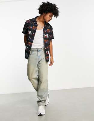 Camicia comoda con stampa di scene del filmScarfacee rever-Nero - ASOS DESIGN Camicia donna  - immagine2